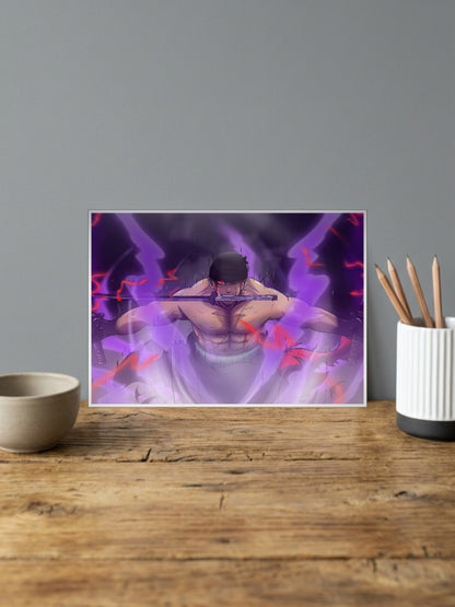 Zoro King of Hell Anime Landscape Poster