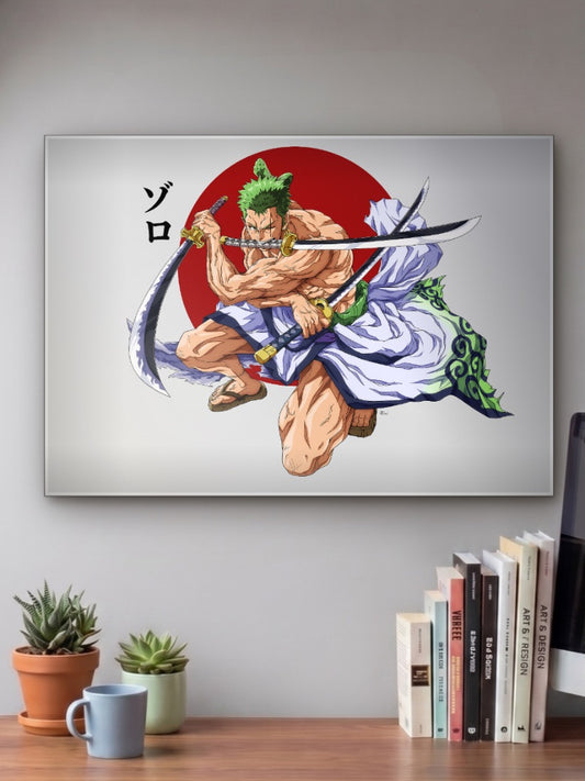 Zoro with 3 Katanas Landscape Poster