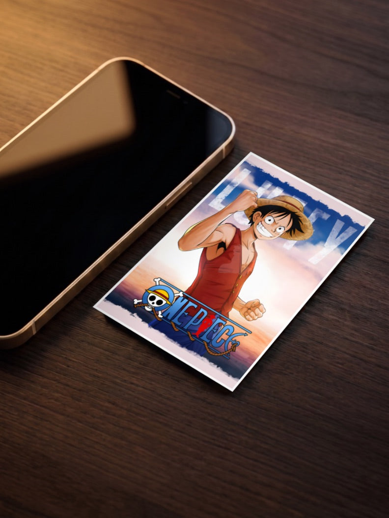 Luffy Portrait Blue Sky Anime Poster