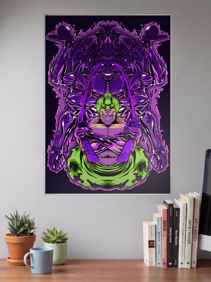 Zoro Demon Lord Throne Anime Poster
