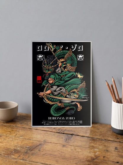 Zoro Dragon Tattoo Art Anime Poster