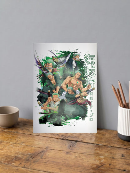 Zoro Pirate Hunter Poses Anime Poster