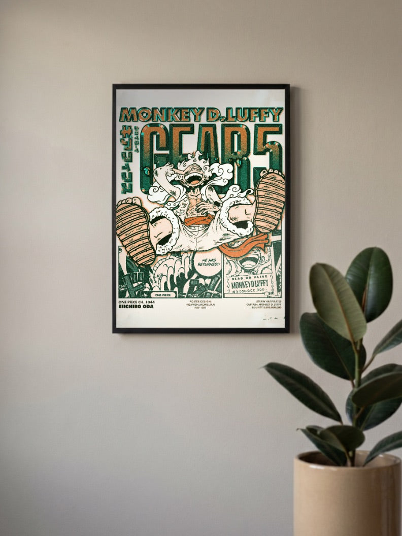 Luffy Gear 5 Art Poster