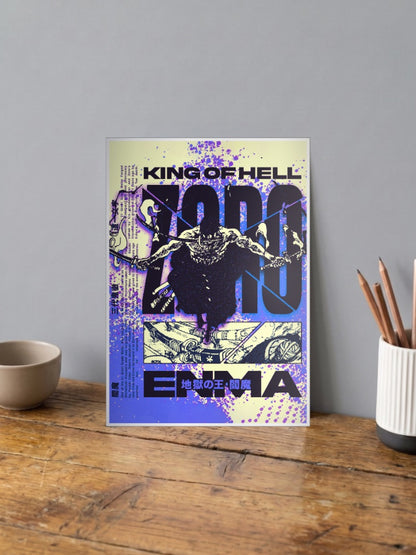 Zoro King Of Hell Enma Anime Poster