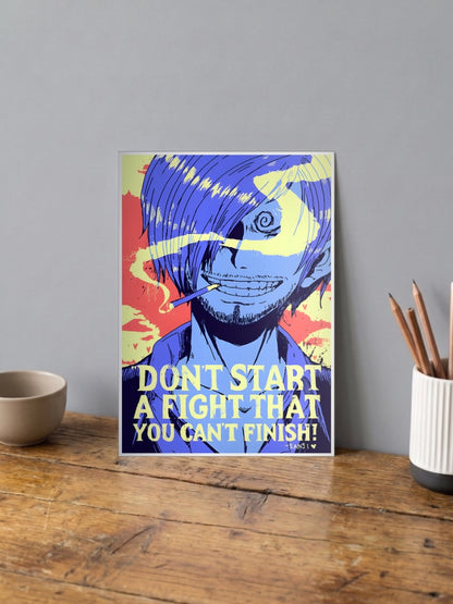 Sanji Wisdom Quote Poster