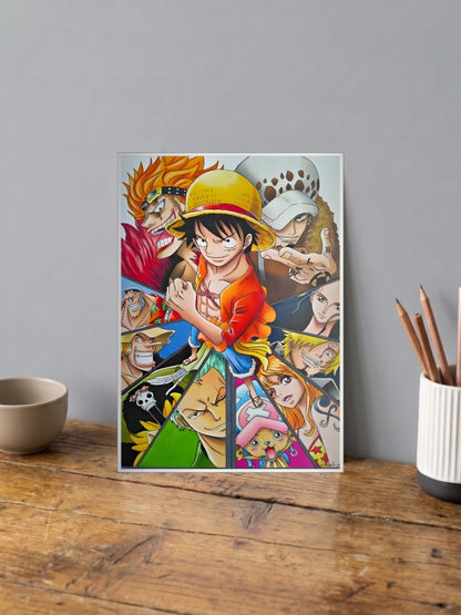 One Piece Crew Group Art Anime Poster