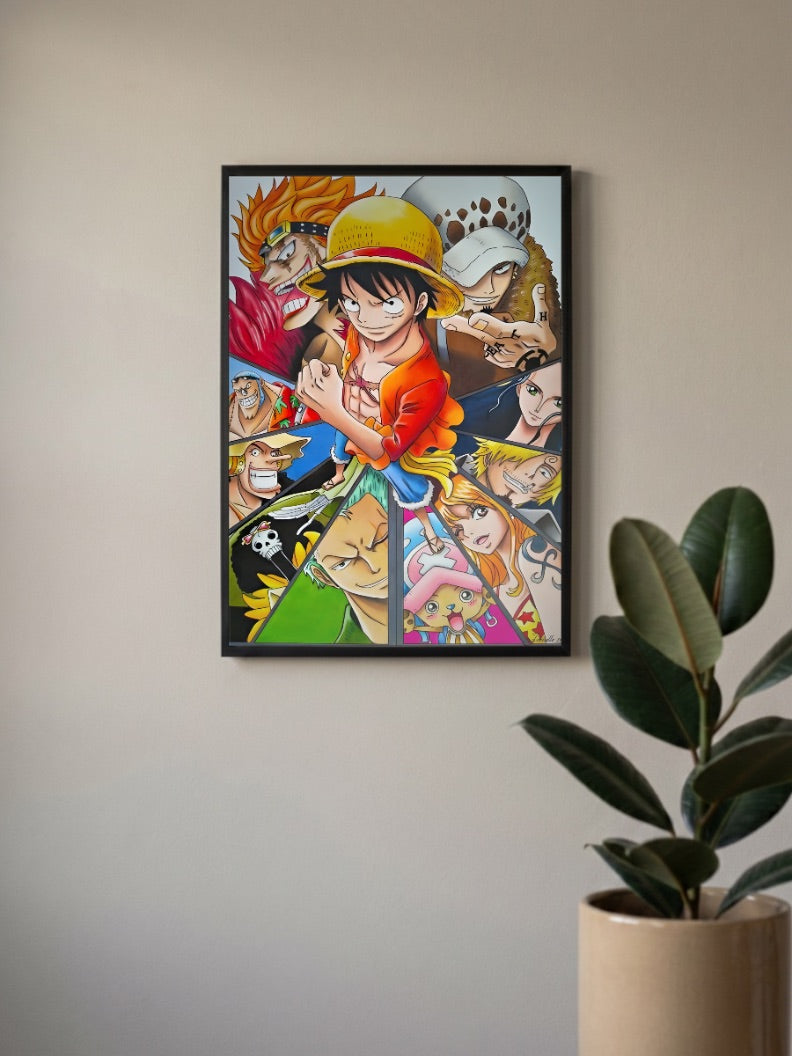 One Piece Crew Group Art Anime Poster