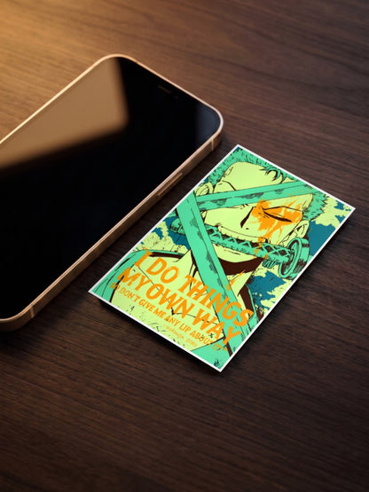 Zoro Own Way Quote Art Anime Poster
