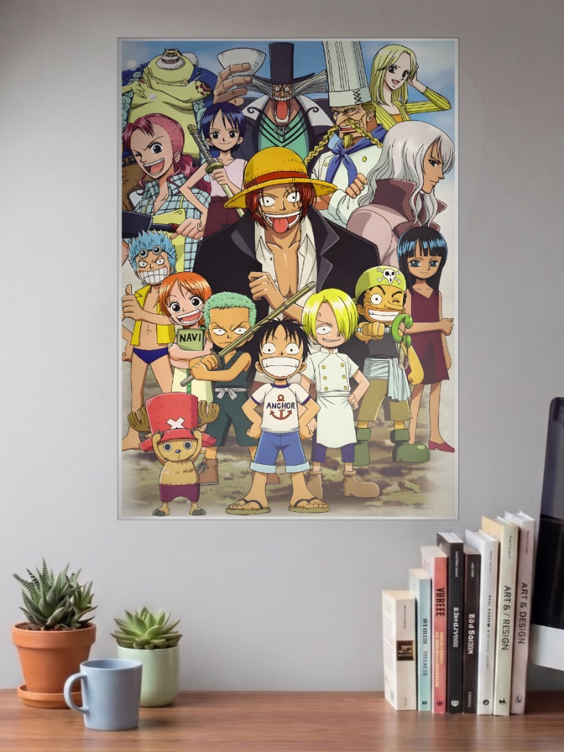 One Piece Crew Celebration Scene Anime Poster