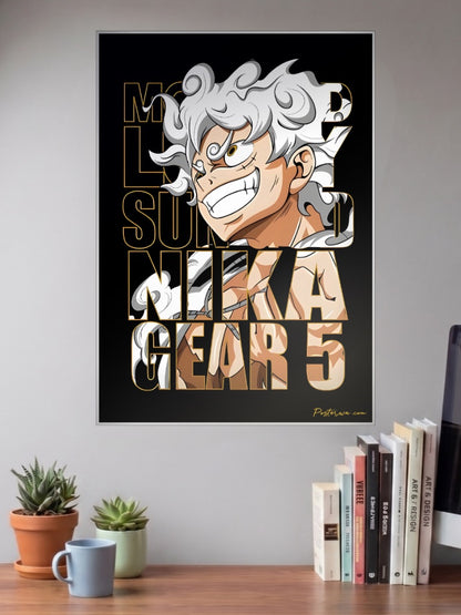 Luffy Gear 5 Nika Art Anime Poster
