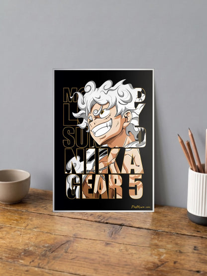 Luffy Gear 5 Nika Art Anime Poster