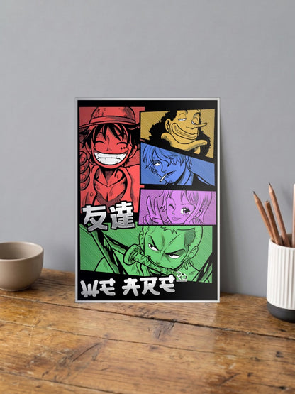 One Piece Friends Comic Panel Anime Poster