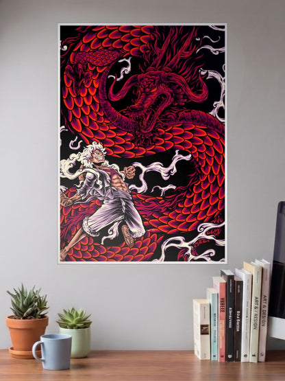 The Warrior of Liberation Luffy Gear 5 | One Piece | Anime Poster