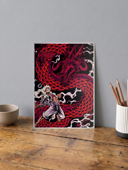 The Warrior of Liberation Luffy Gear 5 | One Piece | Anime Poster