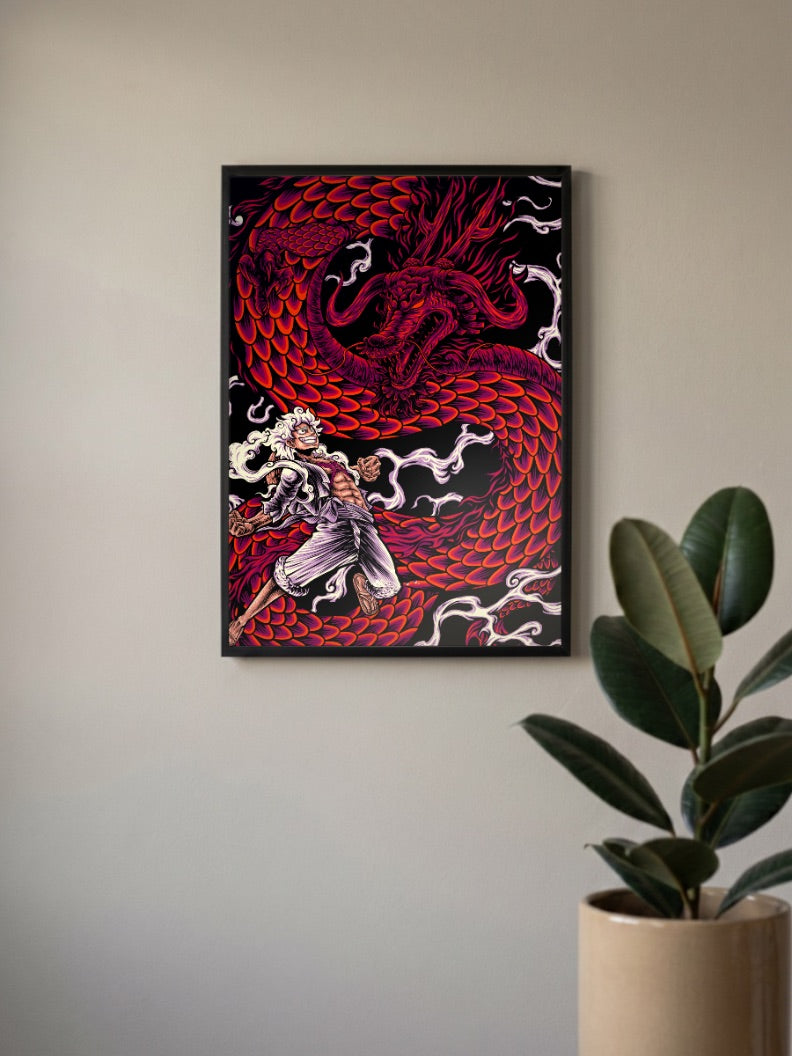 The Warrior of Liberation Luffy Gear 5 | One Piece | Anime Poster