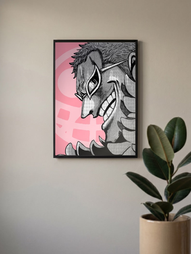 Doflamingo Manga Panel Grin Anime Poster