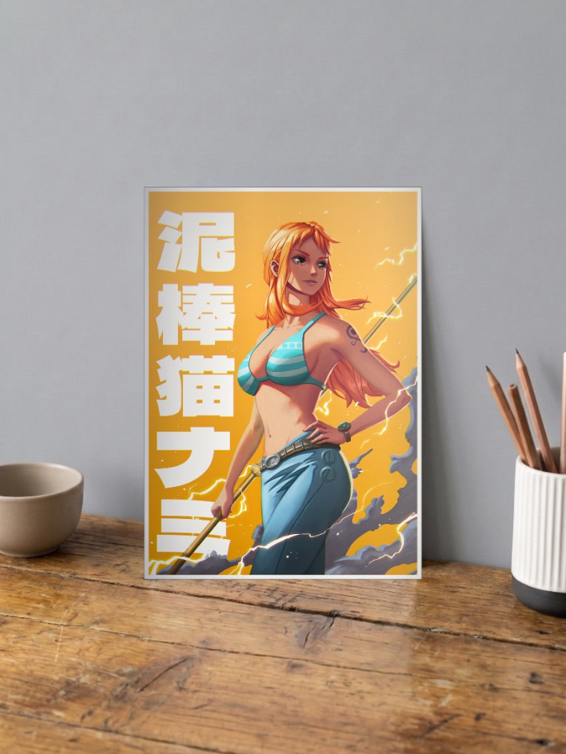 Nami Thief Cat Art Anime Poster