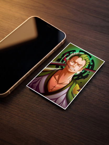 Zoro Demonic Aura Portrait Anime Poster