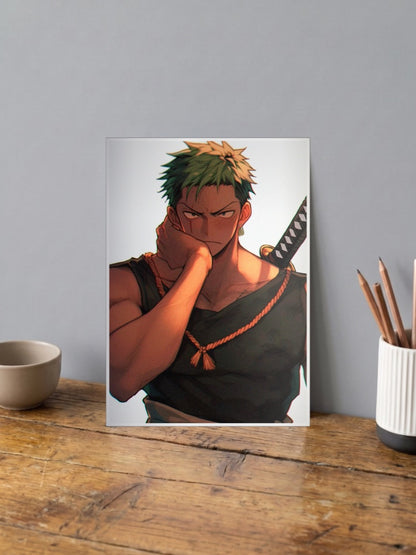 Zoro Thinking Pose Art Anime Poster