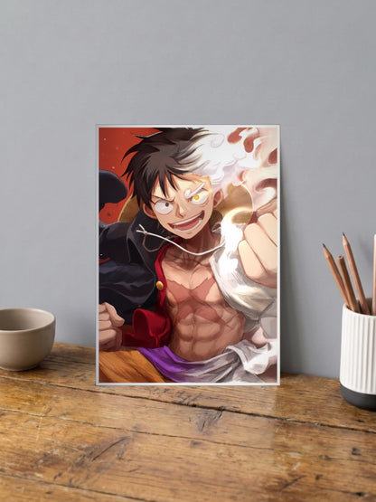 Luffy Gear 5 Fist Close Up Anime Poster