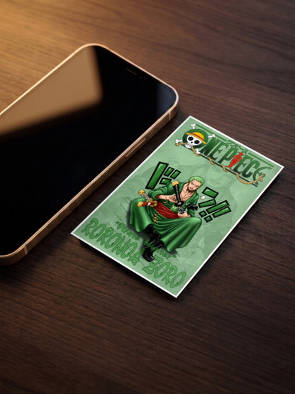 Zoro Sword Hilt Grip Art Anime Poster as a pocket poster, sized to fit behind a phone case