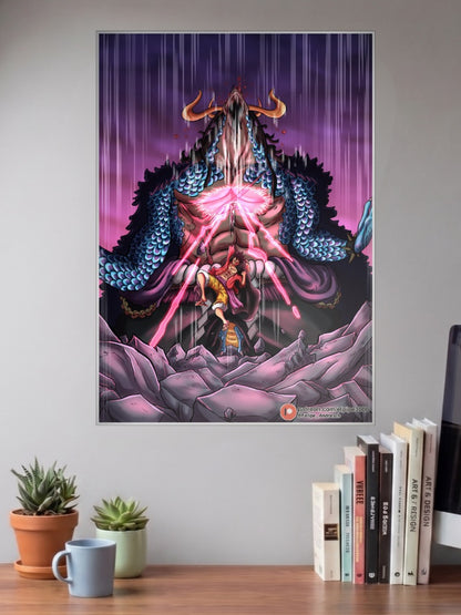 Luffy Versus Kaido Dragon Anime Poster