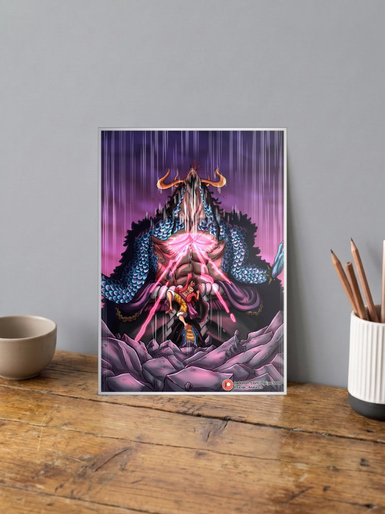 Luffy Versus Kaido Dragon Anime Poster