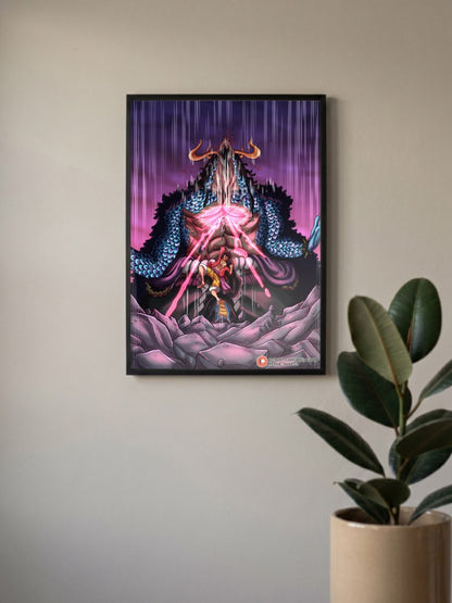 Luffy Versus Kaido Dragon Anime Poster