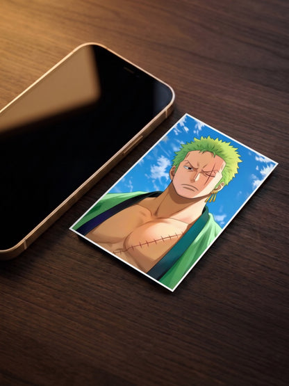 Zoro Blue Sky Portrait Anime Poster