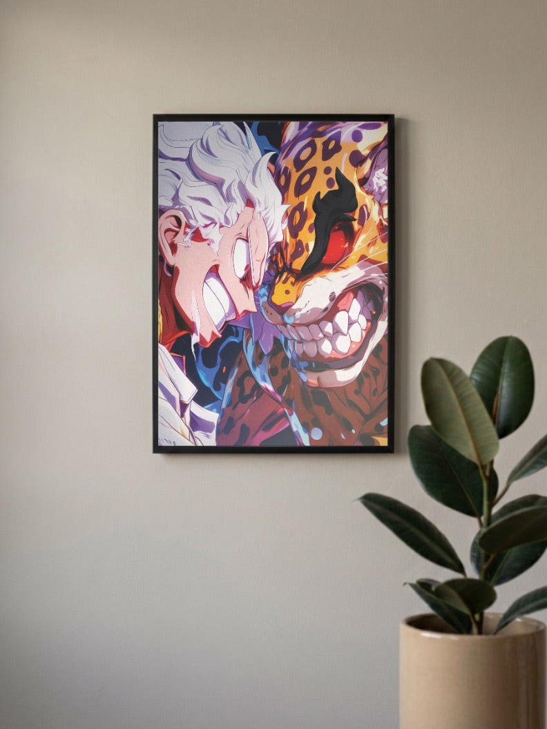Luffy Versus Lucci Closeup Anime Poster