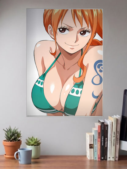 Nami Bikini Portrait Art Anime Poster