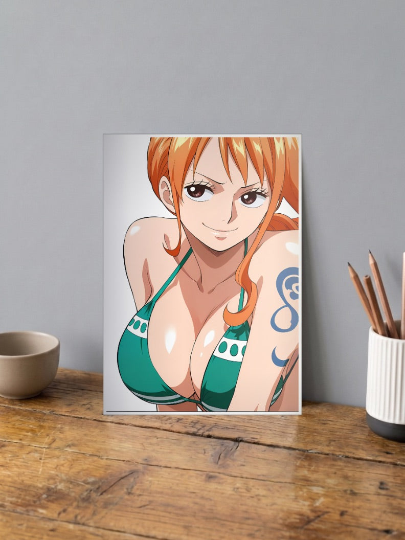 Nami Bikini Portrait Art Anime Poster