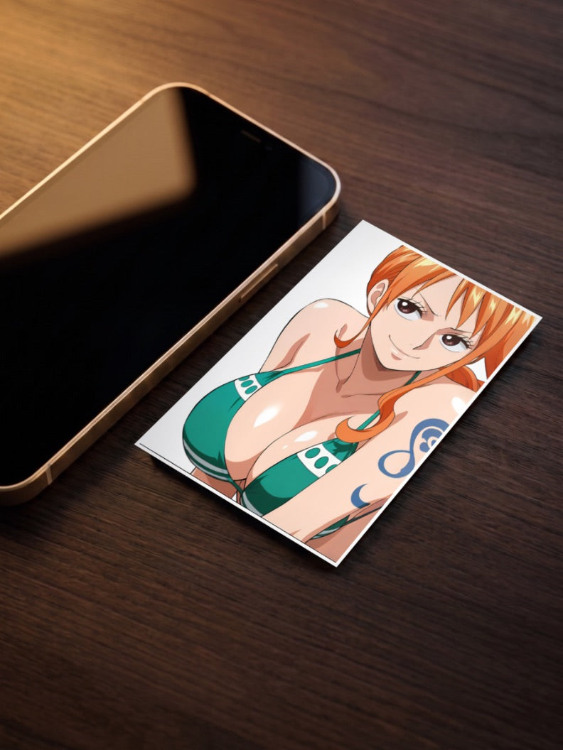 Nami Bikini Portrait Art Anime Poster