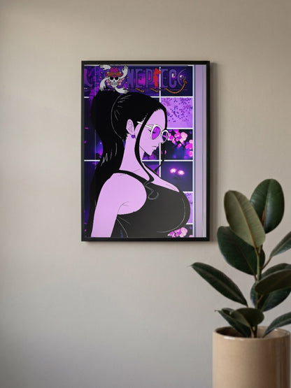 Boa Hancock Purple Portrait Anime Poster