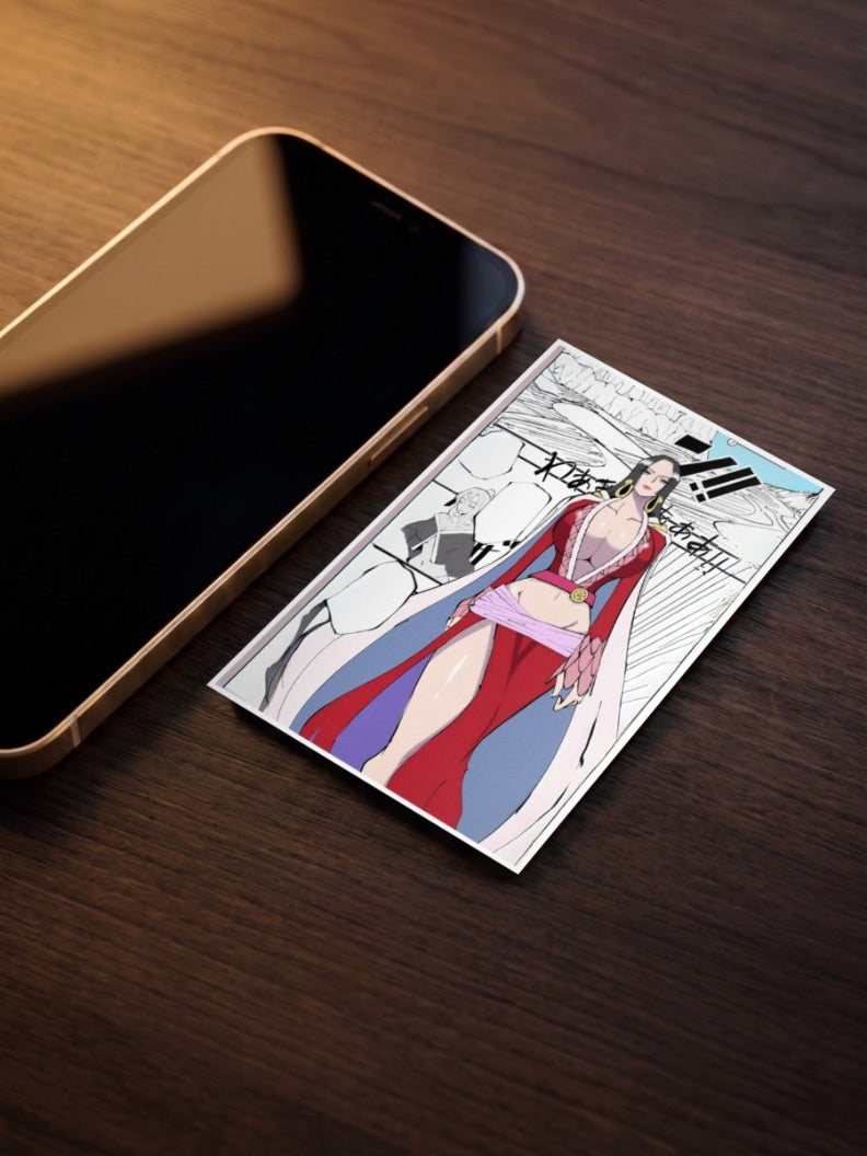 Boa Hancock Red Dress Art Anime Poster as a pocket poster, sized to fit behind a phone case