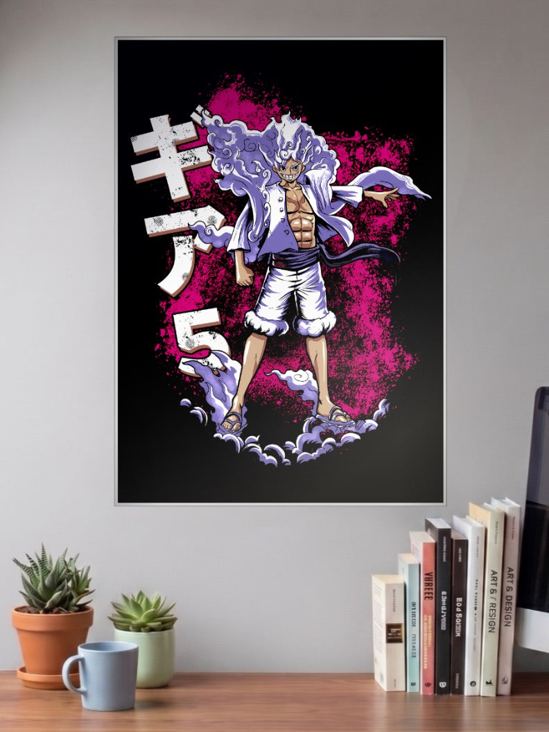 Luffy Gear 5 Full Body Art Anime Poster