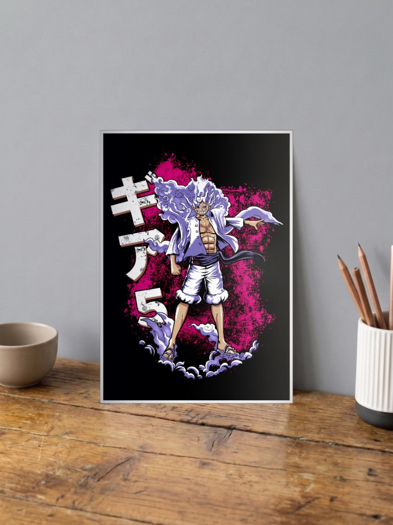 Luffy Gear 5 Full Body Art Anime Poster