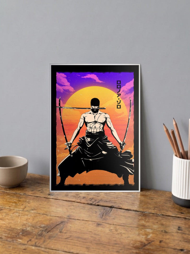 Rorona Zoro With 3 Swords Poster