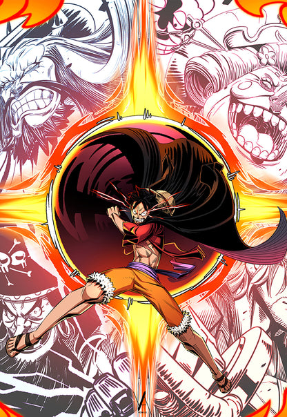 gear 4 chapter Luffy Power of Gear 4 Poster – Posterwa
