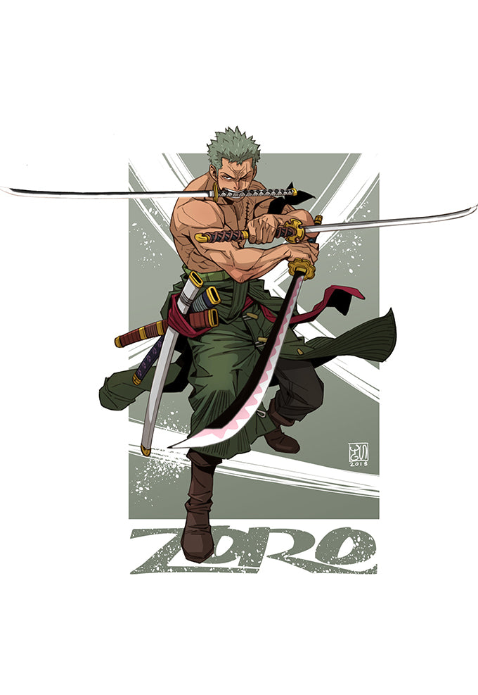 Zoro With 3 Swords Poster