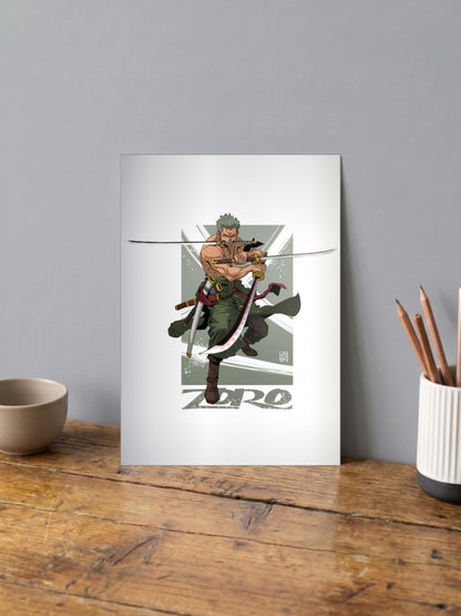 Zoro With 3 Swords Poster