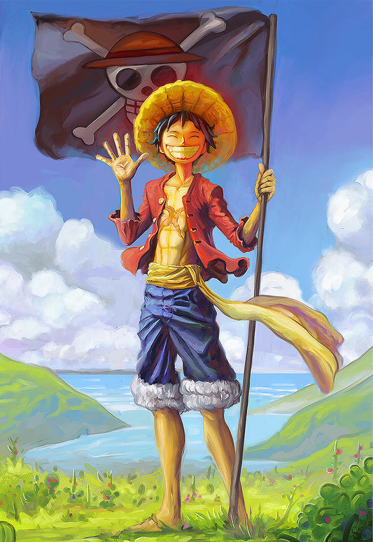 Luffy with Flag Poster