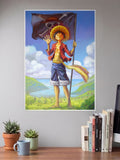 Luffy with Flag Poster