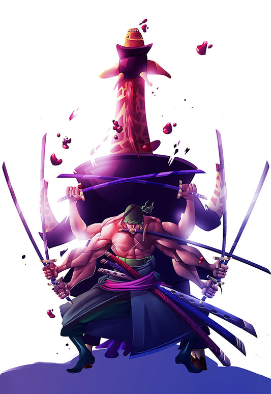 Zoro King Of Hell Poster