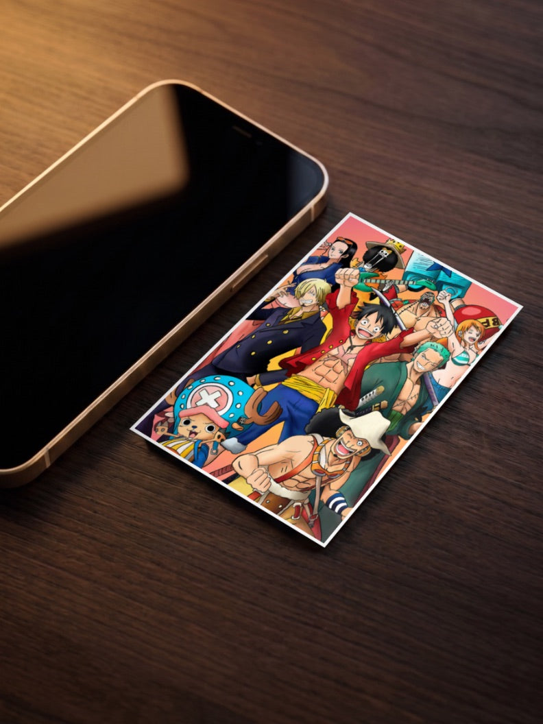 One Piece Group Celebration Art Anime Poster