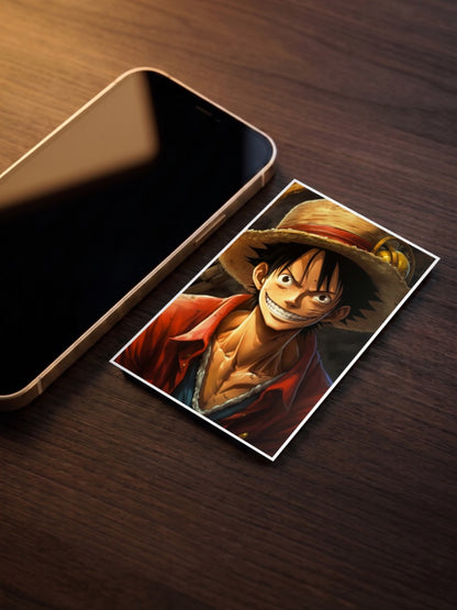 Luffy Determined Portrait Art Anime Poster