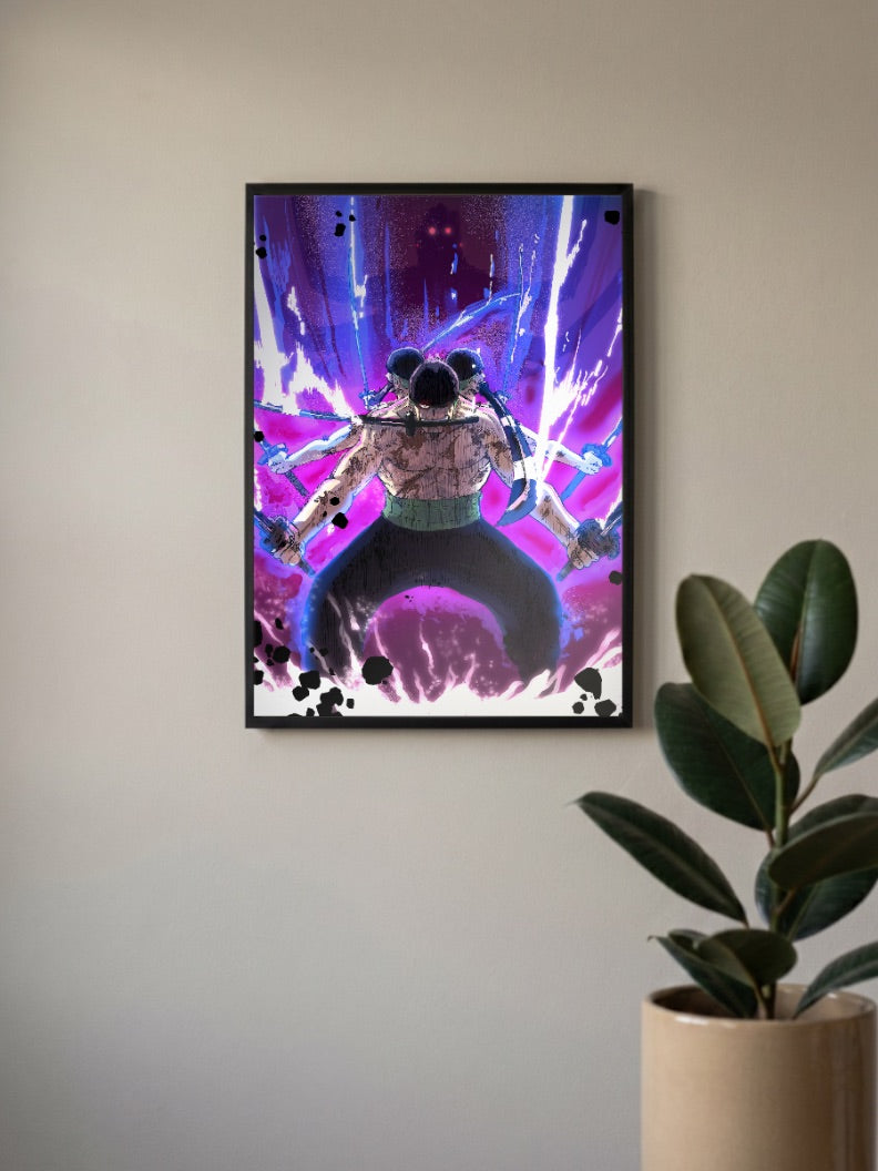 Zoro King Of Hell Poster