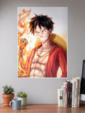 Luffy Fury One Piece Anime Poster