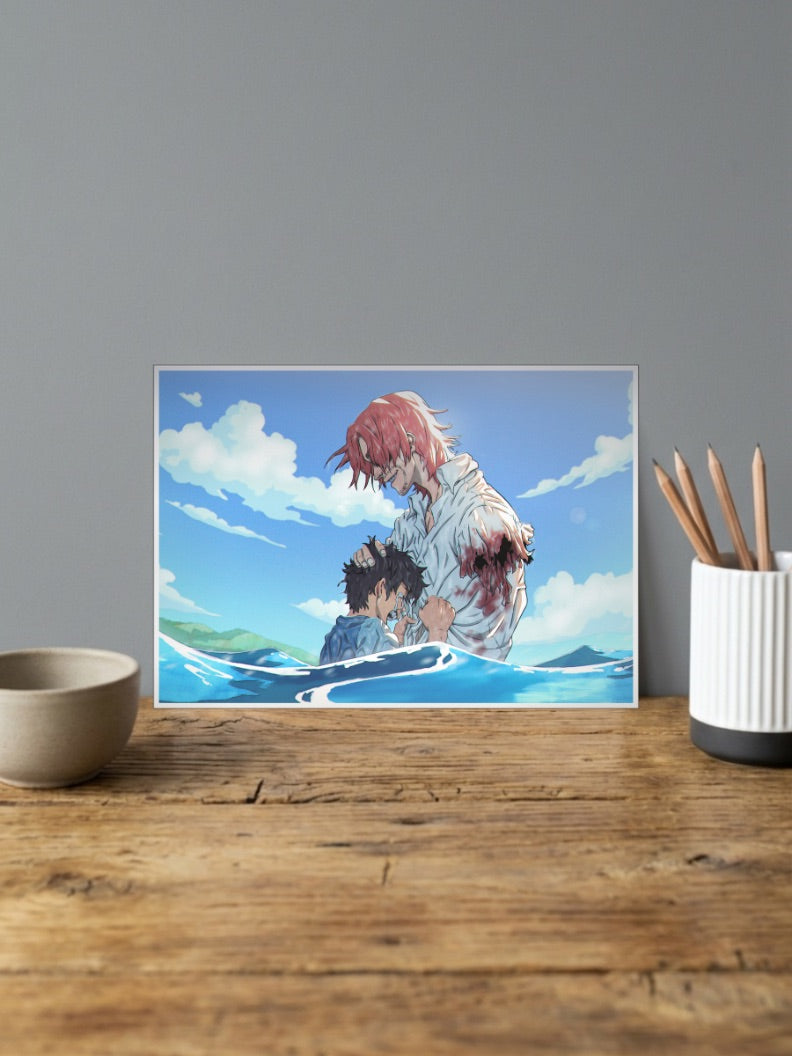 Luffy And Shanks Poster