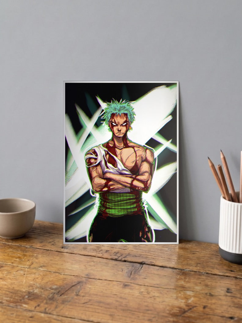 I Feel No Pain Zoro One Piece Poster
